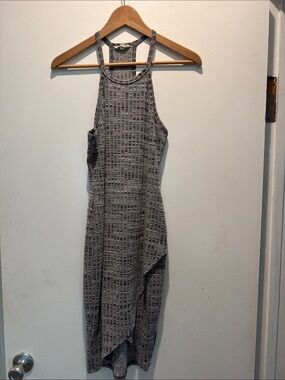 Urban Outfitters Gray Textured Racerback Midi Dress